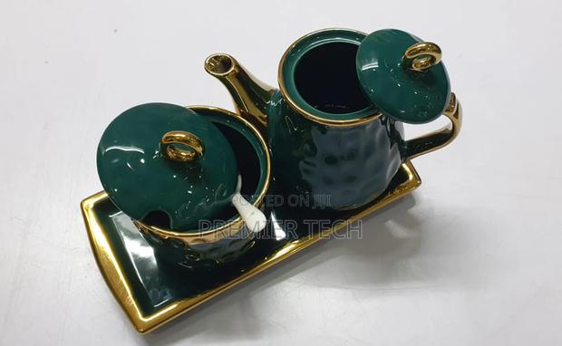 Executive Home Fashion 3in1 Ceramic Set - 250ml Sgardish,400ml Kettle, - thumbnail 3