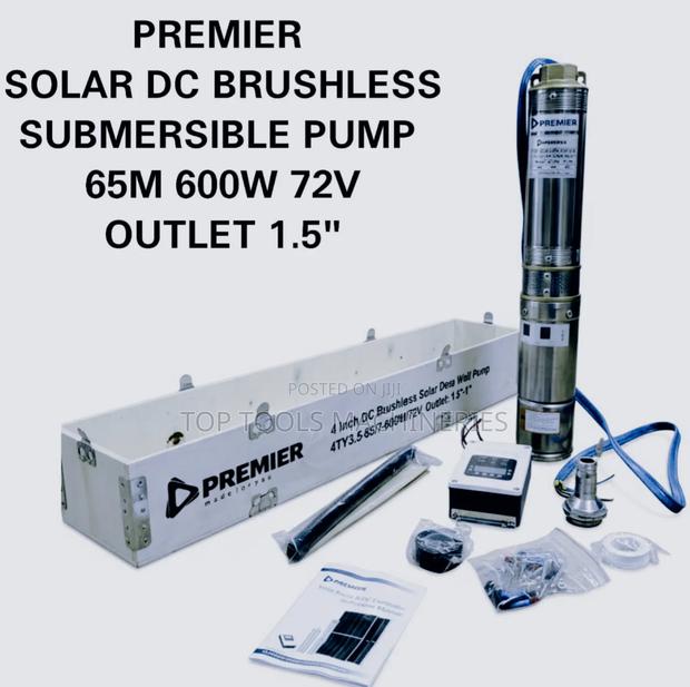 Premier Dc Brushless Submersible Pump 65m Head 600watts 72v With Box - main view
