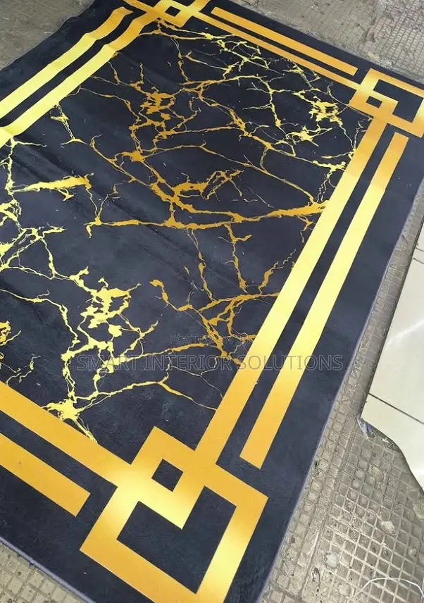 Golden-Themed 3d Carpet
