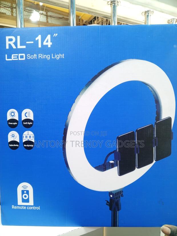 Rl-14 14-inch Led Soft Ring Light With Tripod For Content Creators - thumbnail 2