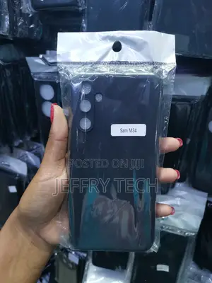 Beaxe Tpu Cover for Samsung Galaxy M34 5g, Black Silicone Slim