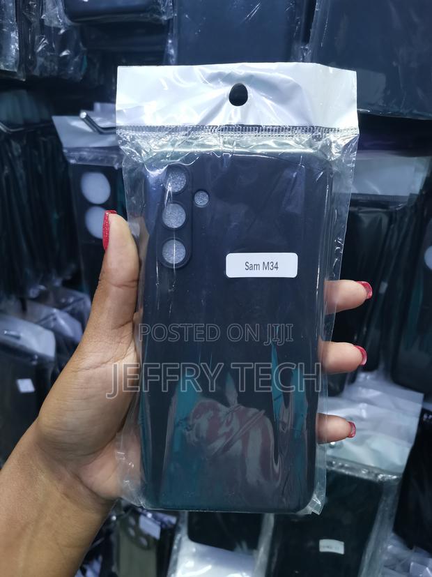 Beaxe Tpu Cover for Samsung Galaxy M34 5g, Black Silicone Slim
