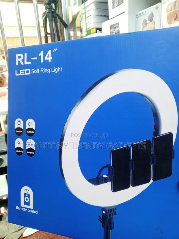Rl-14 Led Ring Light 14" With Tripod & Phone Holder For Streaming - thumbnail 2