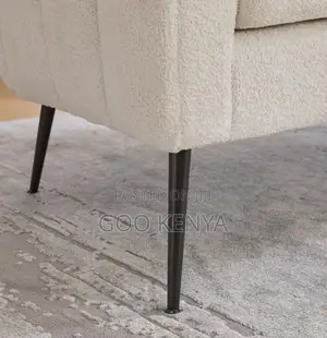 Home Sofa;Soft Chenille Sofa With Refined Metal Base – Two-Seat Design