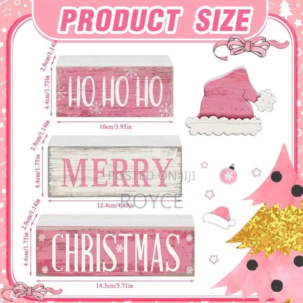 Rustic Wooden Christmas Table Decor - thumbnail 2