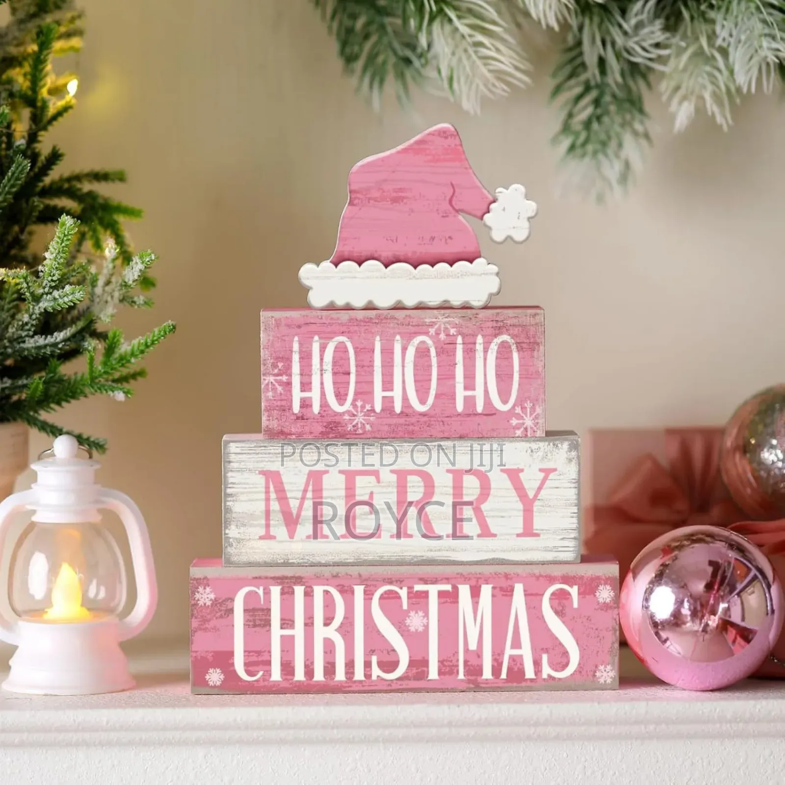 Rustic Wooden Christmas Table Decor
