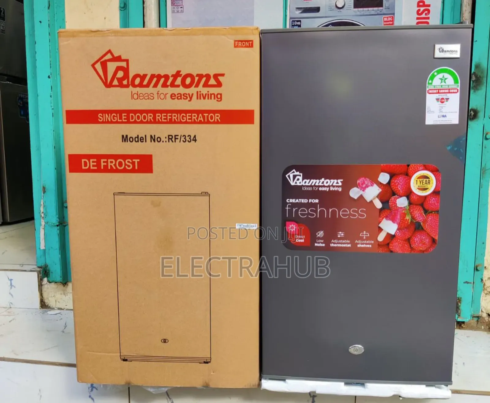 Ramtons Fridge Single Door 85l Rf/334 Brand New Sealed