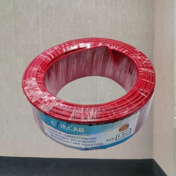 Evin Durable Insulation Red 1.5mm 90m Roll Wiring Electrical Cable