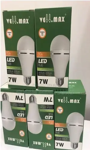 Vellmax 7w Led Intelligent Bulb.2-4 Hours During Power Black-Out