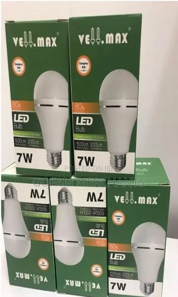 Vellmax 7w Led Intelligent Bulb.2-4 Hours During Power Black-Out