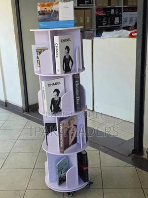 *5 Tier 360° Stackable Bookshelf Organizer With Wheels* - thumbnail 2