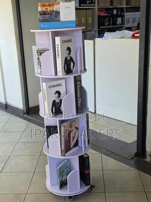 *5 Tier 360° Stackable Bookshelf Organizer With Wheels* - main view