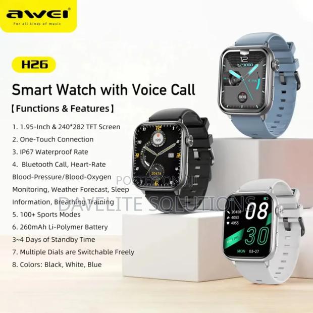 Awei H26 Smart Watch Multifunctional - thumbnail 3
