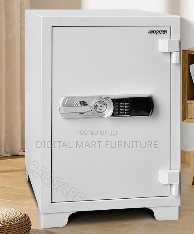 Digital White Keyed Safe Box