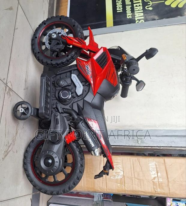 Remote  Controlled Electric Motorcycle For Kids In Red Color Way - thumbnail 2