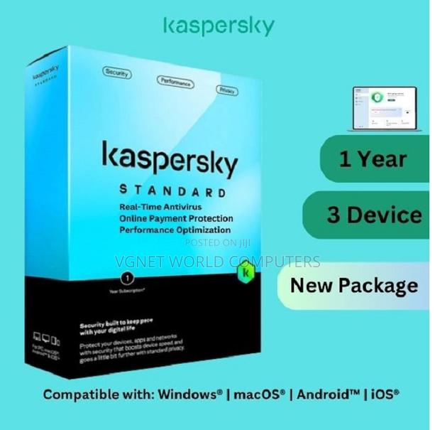Kaspersky Standard 3 Devices(Users) 1 Year License - main view