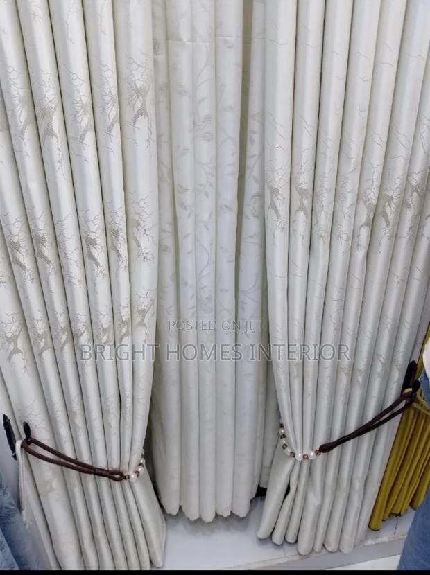 Cream Beautiful Dining Room Window Curtain - main view