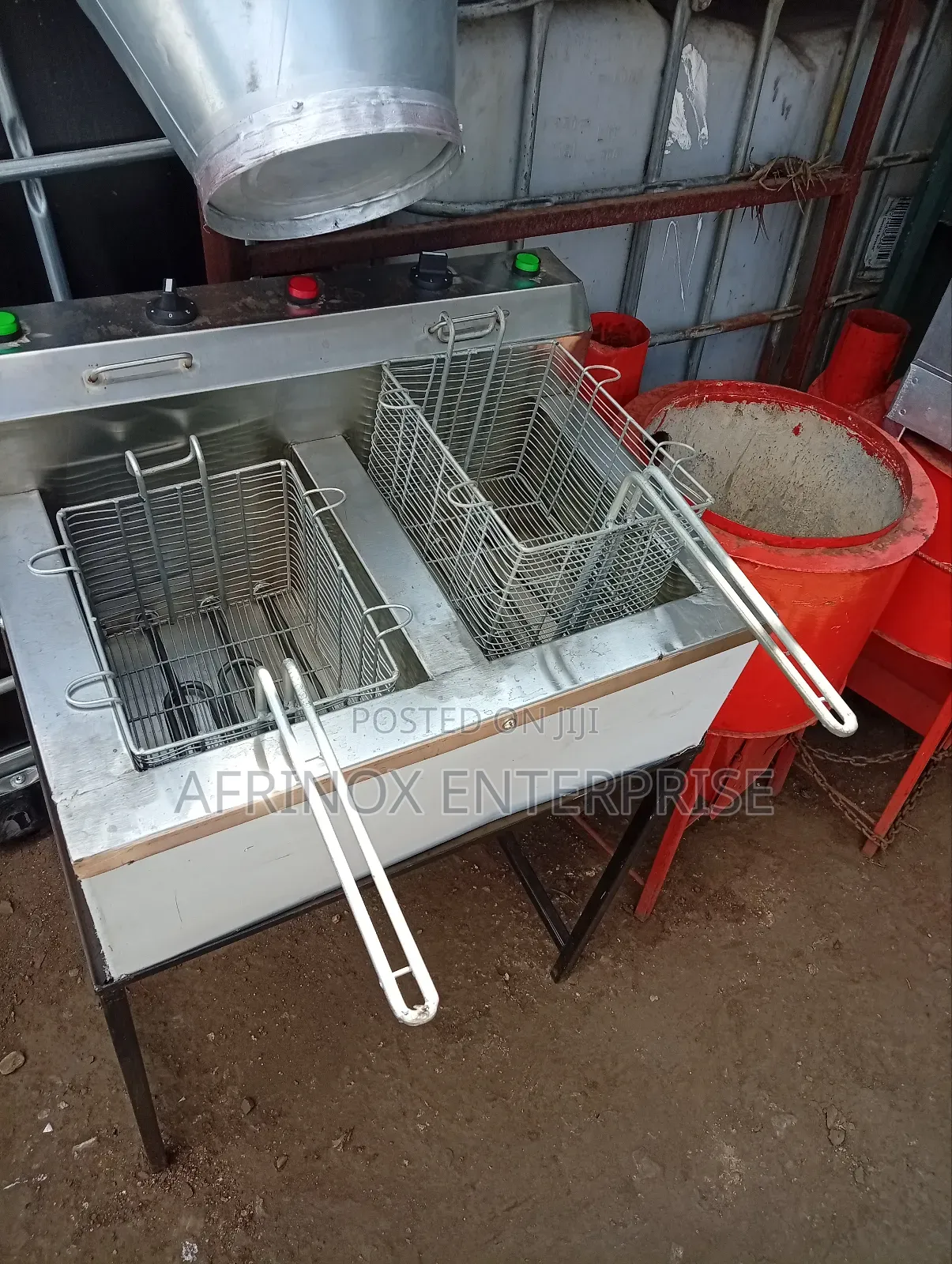 Electric Chips Deep Fryer, Double Tanks 38 Litres Capacity