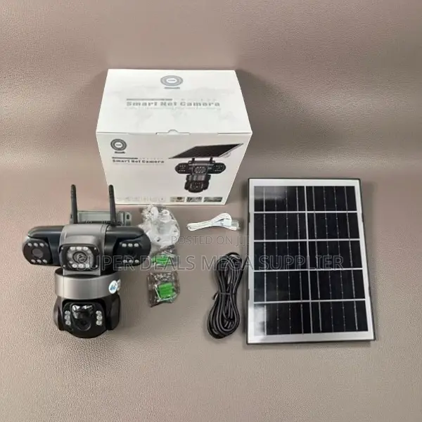 12mp V380 Pro 4g PTZ Triple Lens Outdoor Solar CCTV With Two Way Audio
