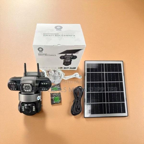 V380 Pro 12mp 4g PTZ Triple Lens Solar CCTV Outdoor Colored Night View