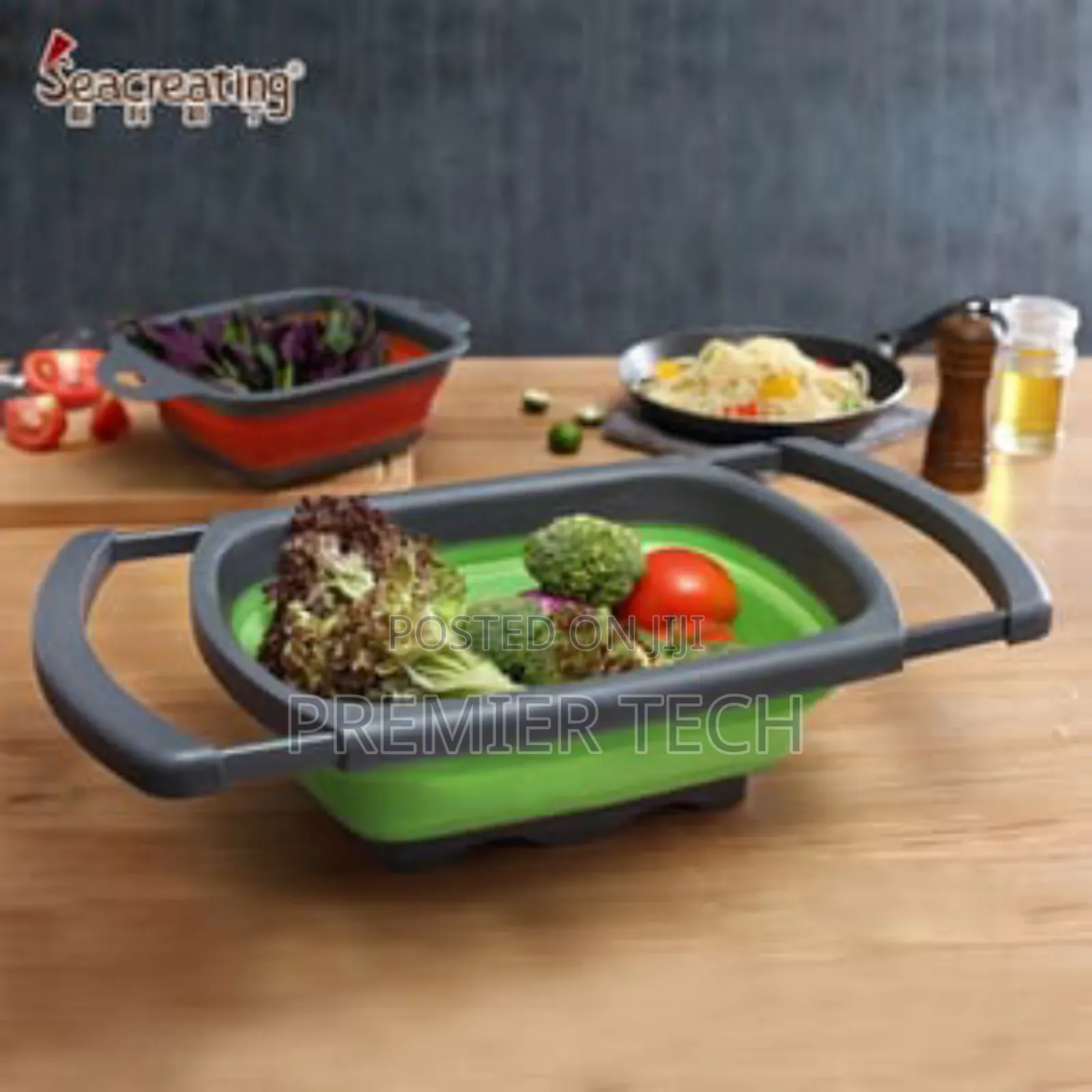 Big Sized Rectangular Collapsible Colander Drainer