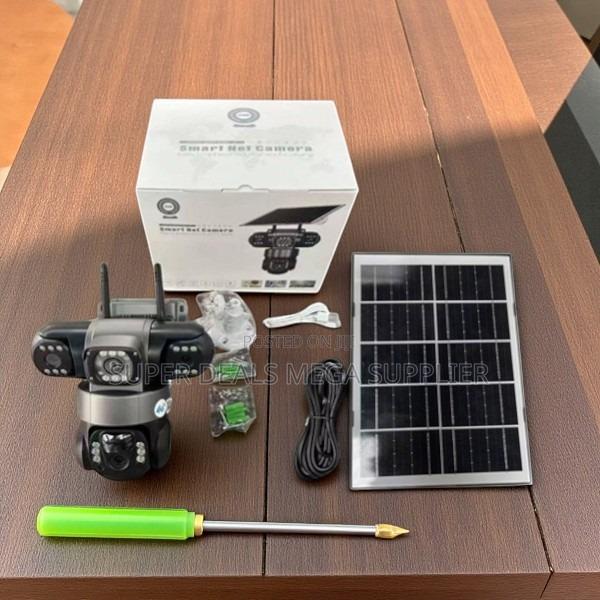 V380 Pro 12mp 4g PTZ Triple Lens Solar Camera All Weatherproof
