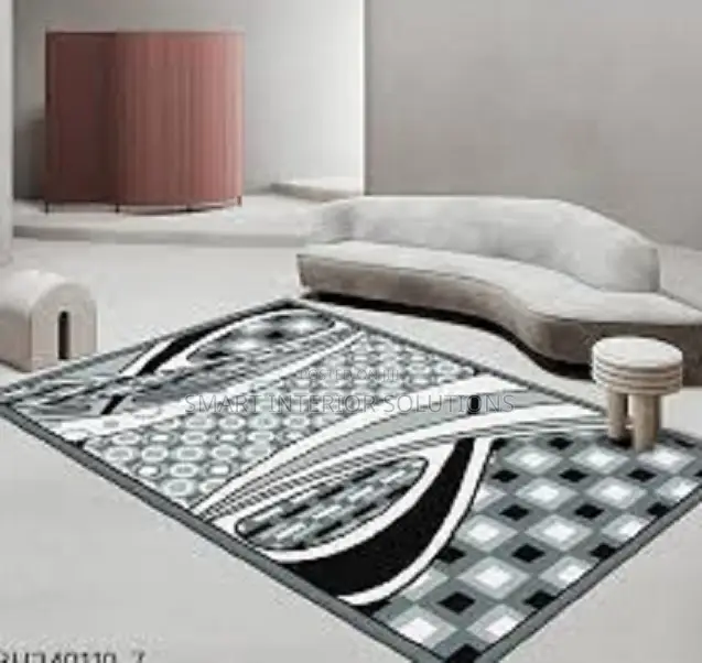 Black and White 3d Carpet 7by10