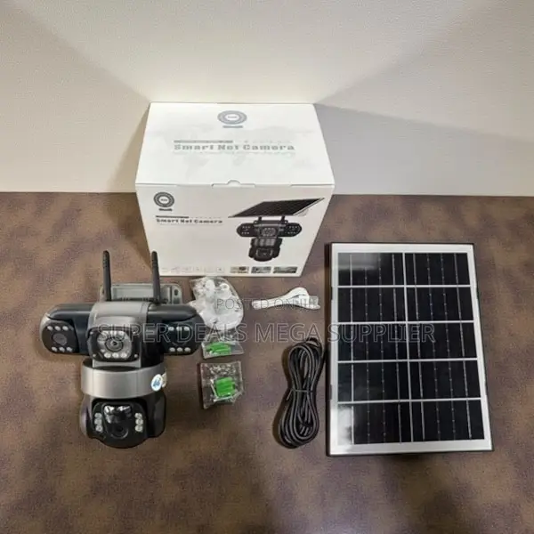 V380 Pro Solar CCTV Triple Lens Eyes Camera With Instant Phone Alerts