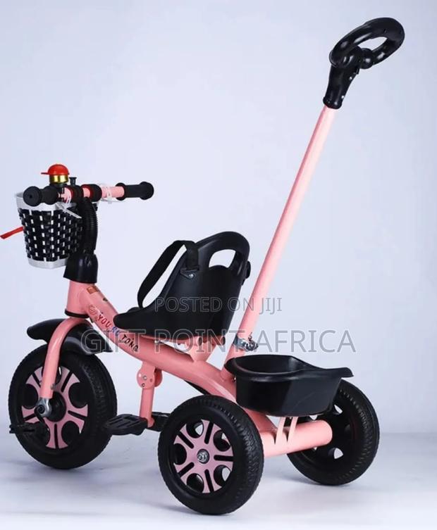 Tricycle With Detachable Handle,Basket,Belt, Foot Rest - main view