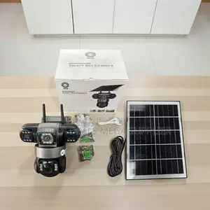 V380 Pro 4g PTZ Triple Lens Eyes Rechargeable Battery Solar Camera