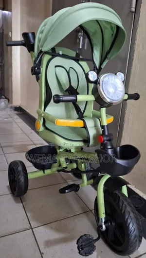 Baby Tricycle With Swivel Seat/Lights/Retractable Footrest