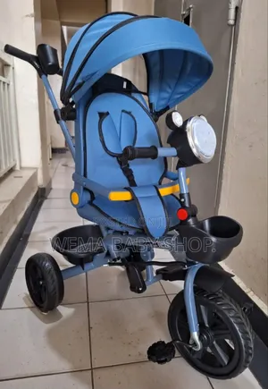 Baby Tricycle With Swivel Seat/Lights/Retractable Footrest