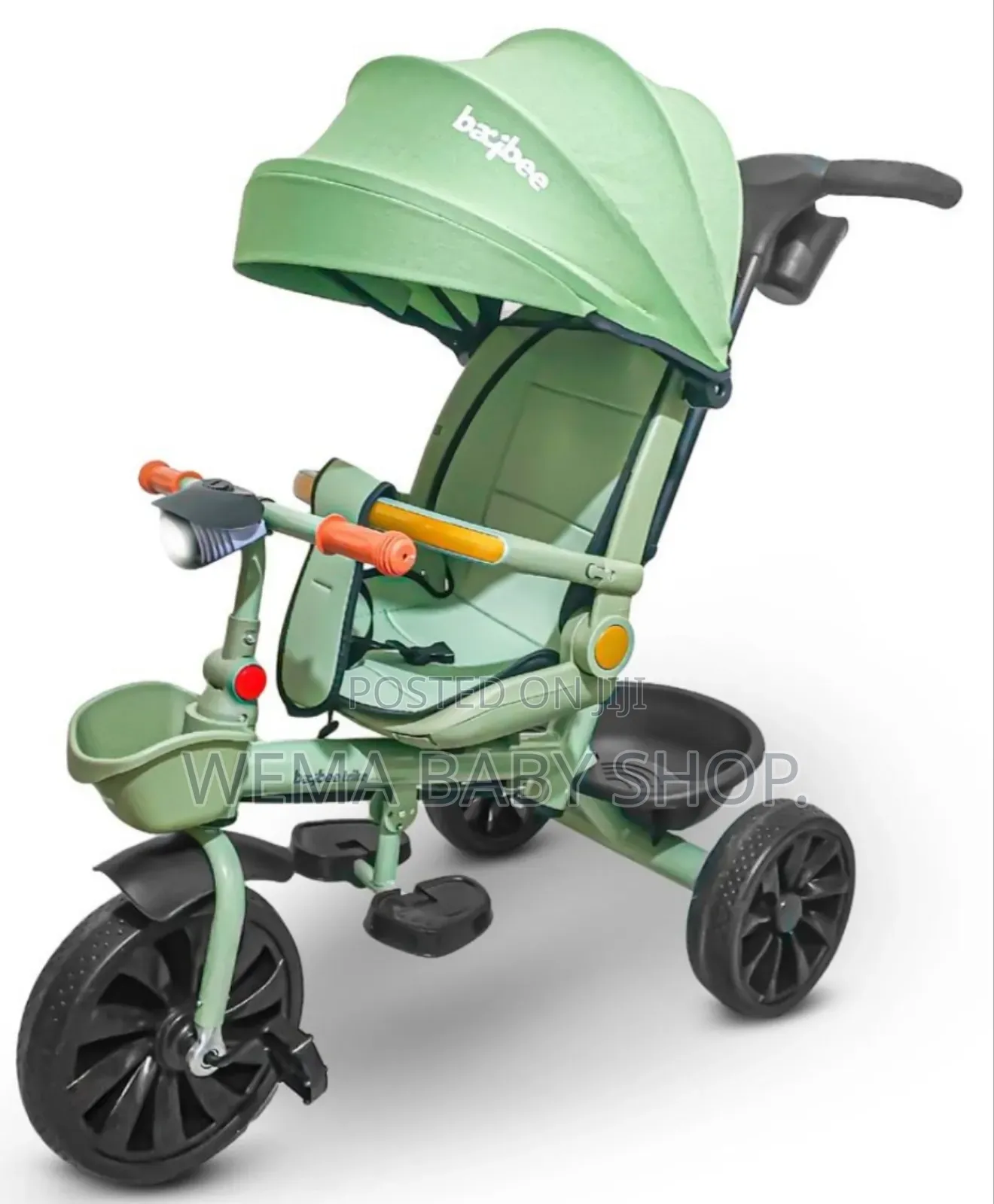 Baby Tricycle With Swivel Seat/Lights/Retractable Footrest