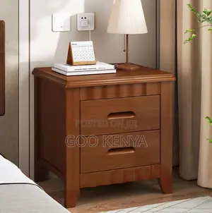 Home Cabinet; Minimalist Solid Wood Bedside Cabinet With File Storage