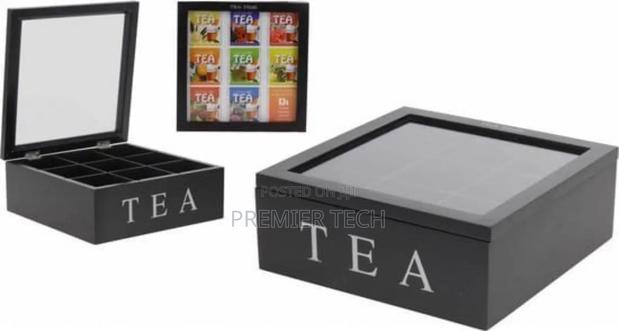 *9 Grid Tea Bags Organizer Box Now Available in White Colour - thumbnail 2