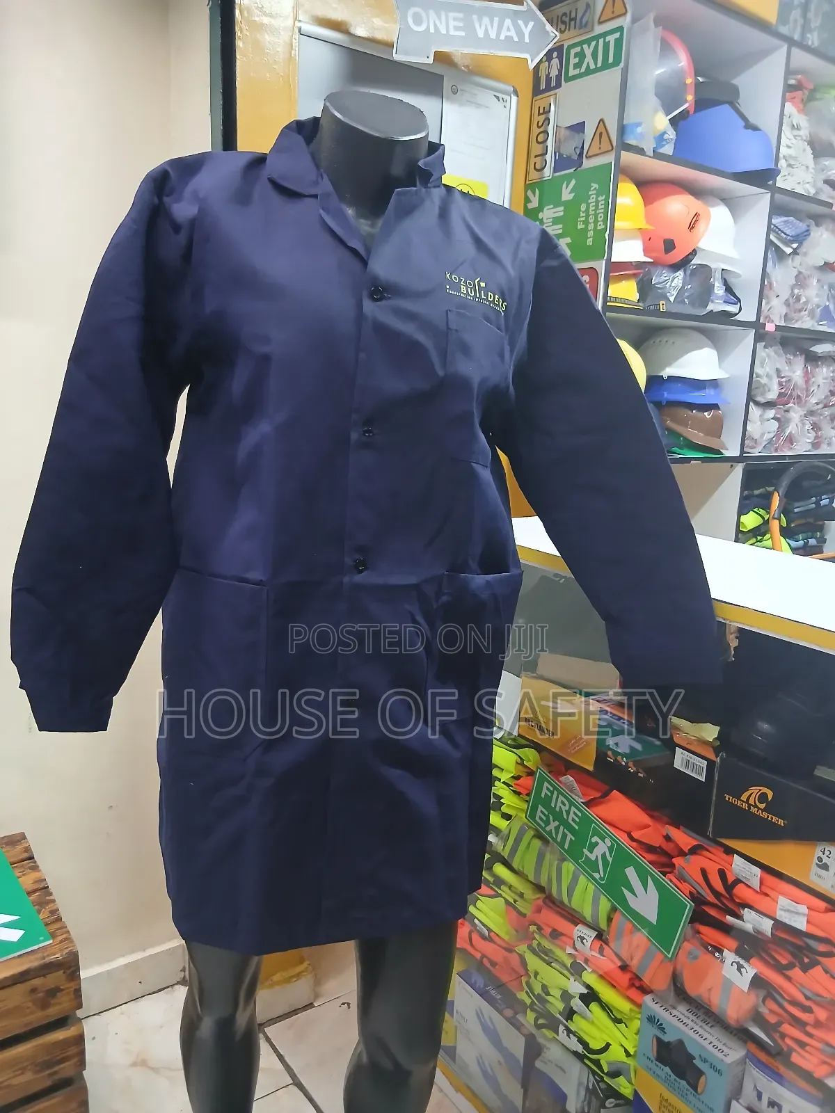 Comfortable Design Navy Blue Dustcoat