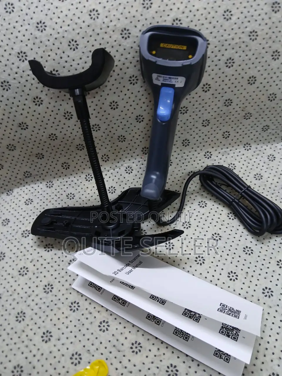 Usb Wired Laser Barcode Scanner With Adjustable Stand