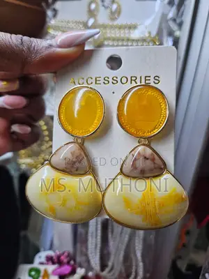 Gold-plated Contemporary Drop Earrings