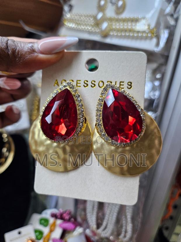 Gold-plated Contemporary Drop Earrings - thumbnail 4