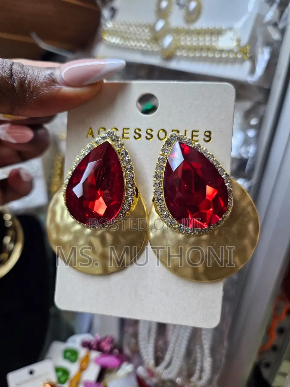 Gold-plated Contemporary Drop Earrings