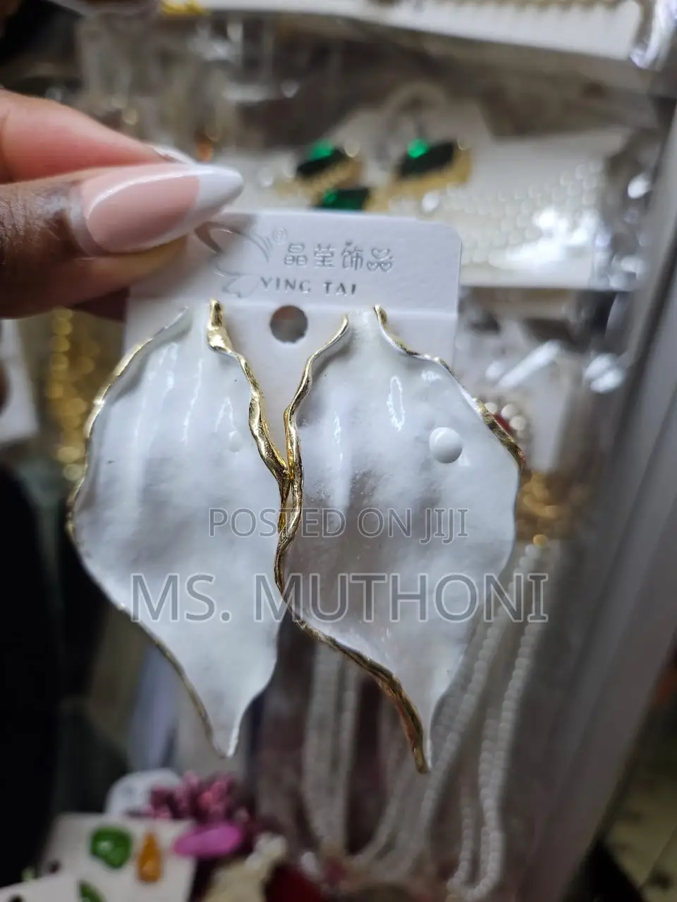 Gold-plated Contemporary Drop Earrings