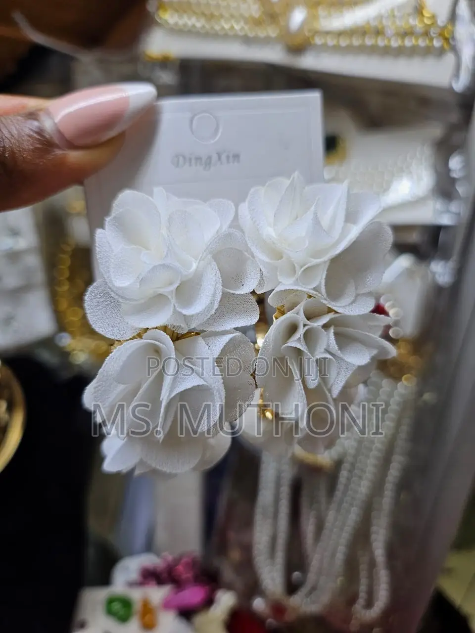 Gold-plated Contemporary Drop Earrings