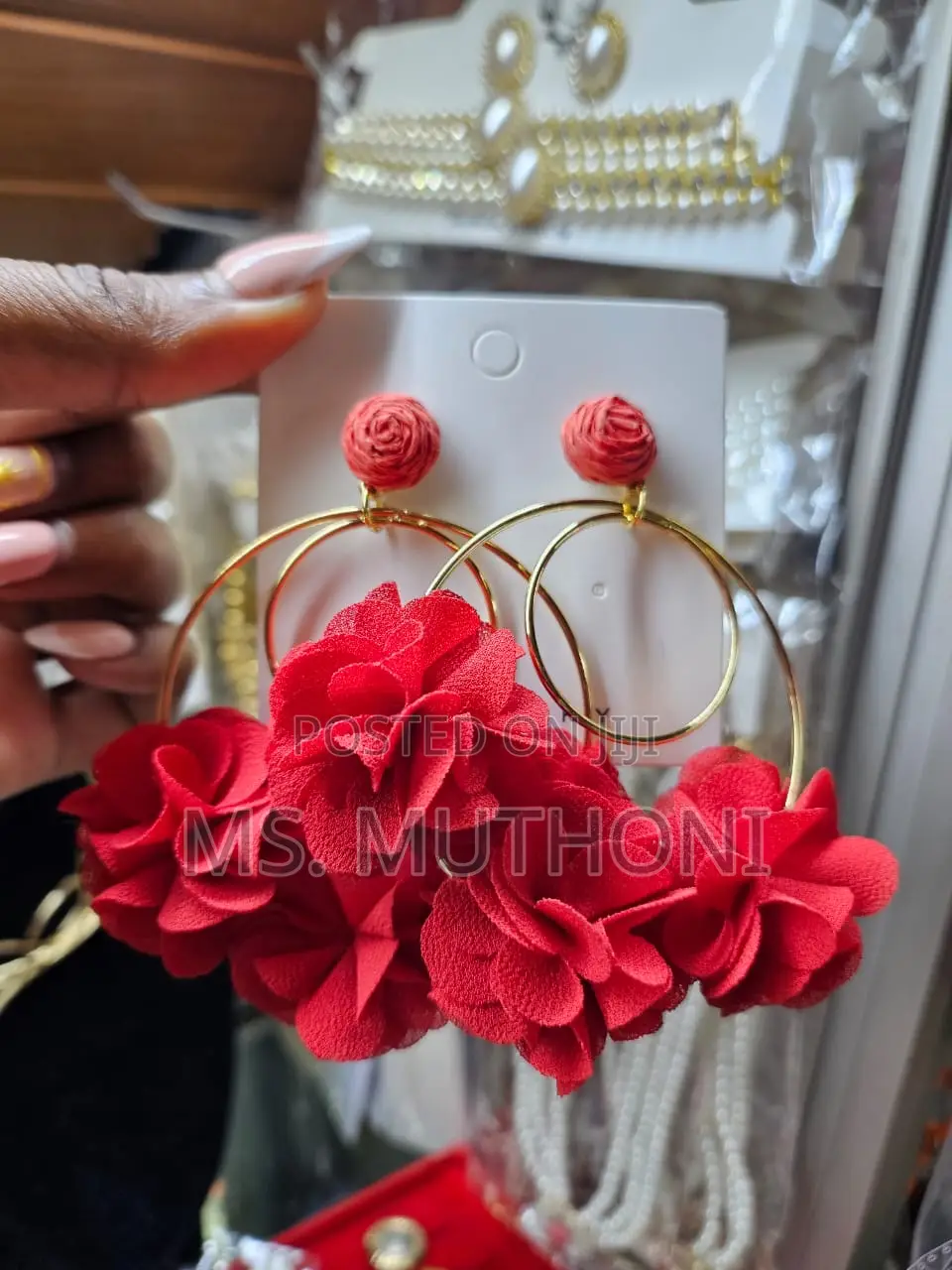 Gold-plated Contemporary Drop Earrings