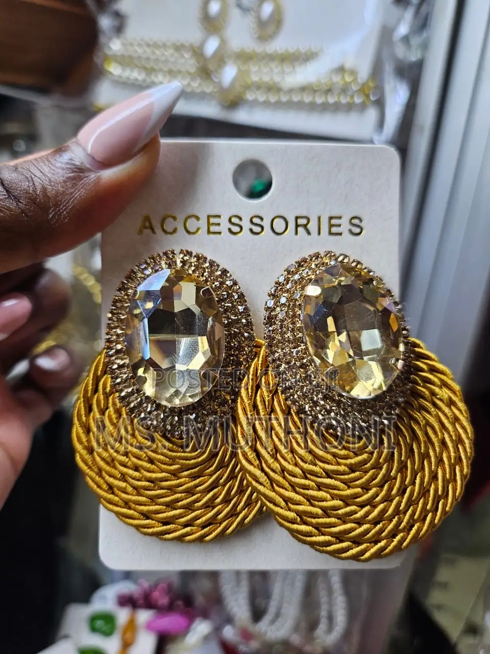 Gold-plated Contemporary Drop Earrings
