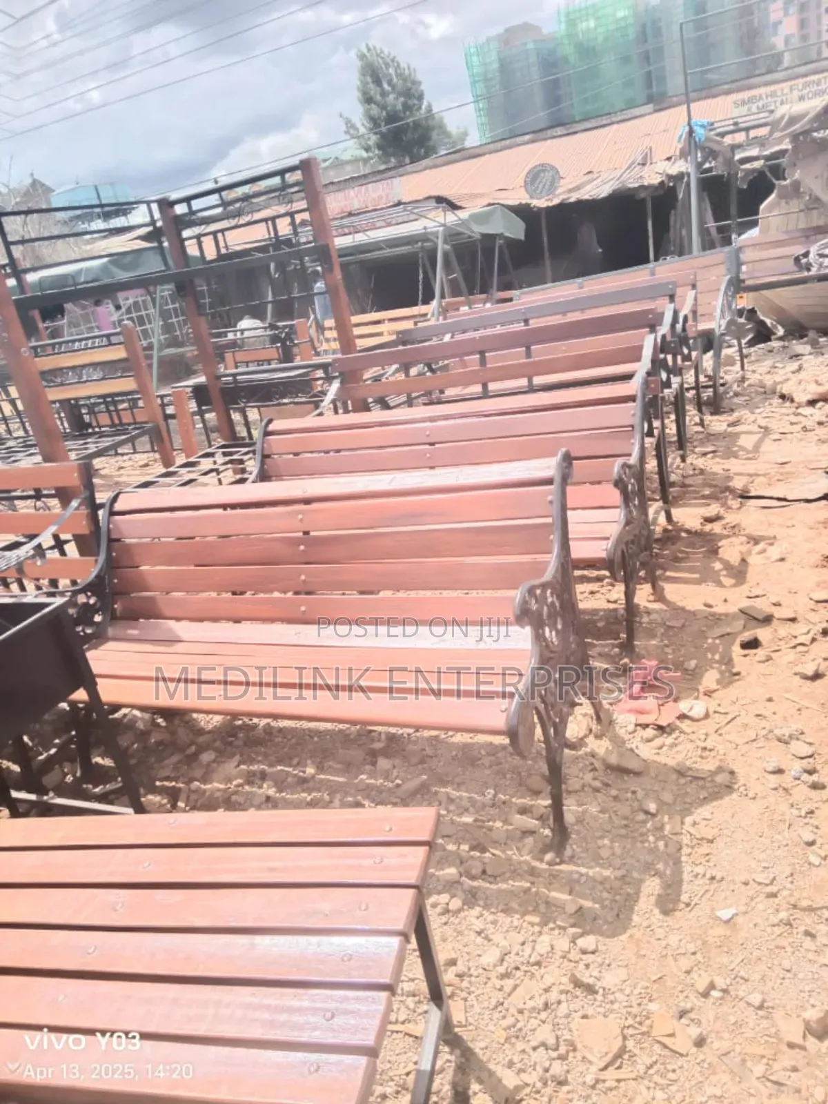 Wooden Metallic Garden Outdoor Benches