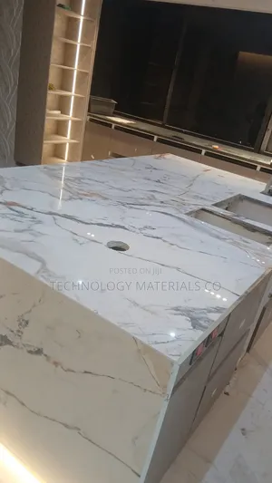 Calacatta Luxe Gold Island Sintered Stone 3.2m By 1.6m