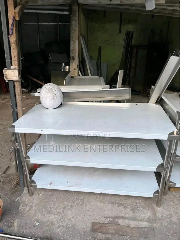 Customized Double Shelves Working Tables