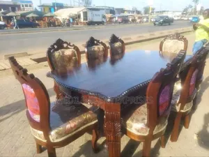 Customized Mahogany 8-Seater Antique Chairs Dinning Table Set