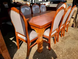 Ohio Chairs Design 8-Seater Mahogany Vanish Dinning Table Set