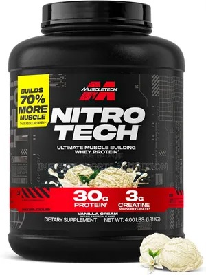 Muscle Tech Nitro Tech Whey Protein4lbs(Whey,Creatine,Bcaas)